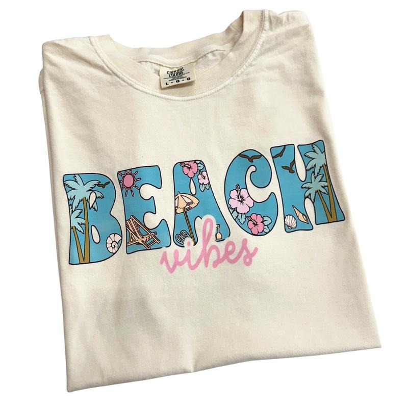 Beach Vibes Comfort Colors T-Shirt Hoodie, Sweatshirt | WearSparks.com