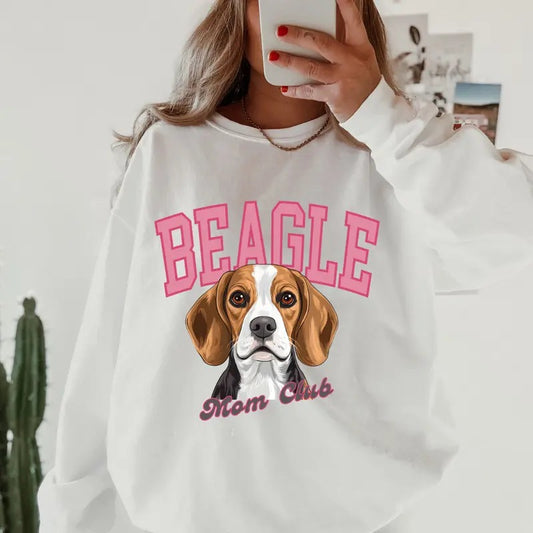 Beagle Mom Club Sweatshirt ~ Sweatshirt Unisex Apparel Relaxed Fit Printed in the USA Clothing Womenswear Casual and...