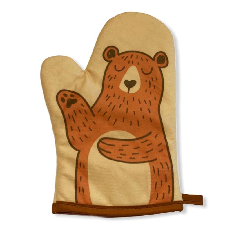 Bear Oven Mitt Funny Puppet Hand Cute Bear Kitchen Graphic Oven Glove Funny Graphic Kitchenwear Funny Animal  Novelty...