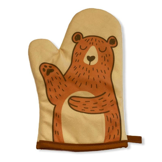 Bear Oven Mitt Funny Puppet Hand Cute Bear Kitchen Graphic Oven Glove Funny Graphic Kitchenwear Funny Animal  Novelty...