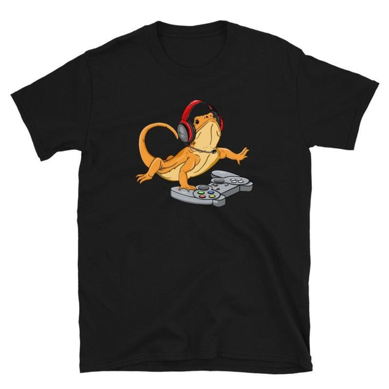 Bearded Dragon Shirt Video Game T shirt Beardie Bearded Dragon Gamer Unisex T-Shirt made in usa Hoodie, Sweatshirt