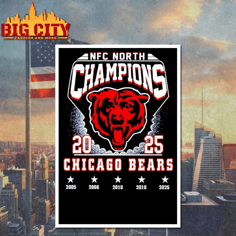 Bears 5-time NFC North Champions 2025 shirt