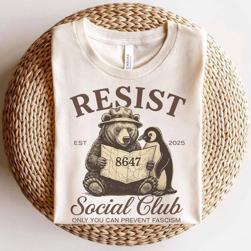 Bears Penguins RESIST t Shirt, Social Club Penguins sweatshirt, I Stand With The Penguins hoodie, Flippers Up Social...