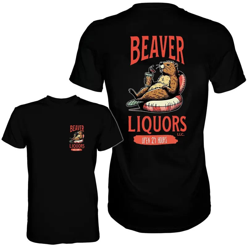 Beaver Liquors Men's Cotton T-Shirt, Crewneck Style Hoodie, Sweatshirt | WearSparks.com