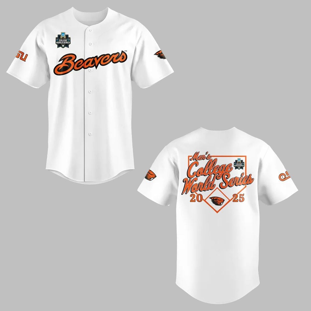 Beavers Baseball Men's College World Series 2025 Jersey - Grishko.com T-Shirts, Hoodie, Sweatshirt | WearSparks.com (Image 1)