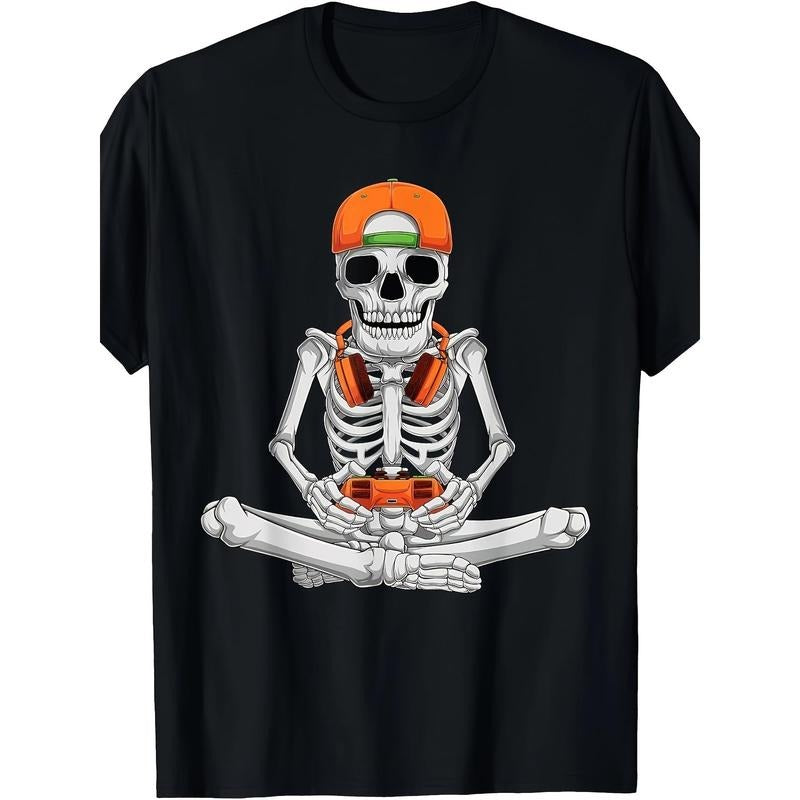 Becoming A Skeleton Gamer Video Game Halloween T-shirt made in usa Hoodie, Sweatshirt | WearSparks.com