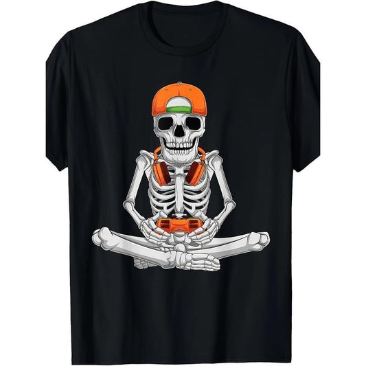 Becoming A Skeleton Gamer Video Game Halloween T-shirt made in usa Hoodie, Sweatshirt | WearSparks.com