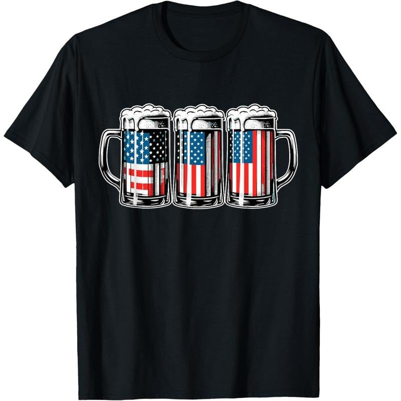 Beer American Flag 4th of July Men Merica Drinking USA T-Shirt  made in us Hoodie, Sweatshirt | WearSparks.com