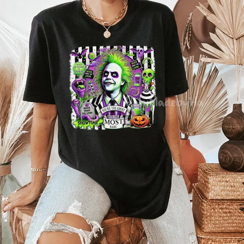 Beetlejuice Movie Sweatshirt, Vintage Halloween Movie Tee Shirt, Halloween Movie Shirt, Beetlejuice T-Shirt, Halloween...