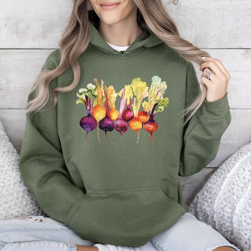 Beets, Watercolor Vegetables, Gardening Hoodie T-Shirts, Sweatshirt | WearSparks.com
