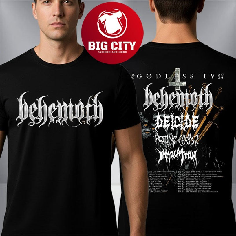 Behemoth The Godless IV 2026 US Tour Schedule Venue Tour Dates Two Sided Shirt