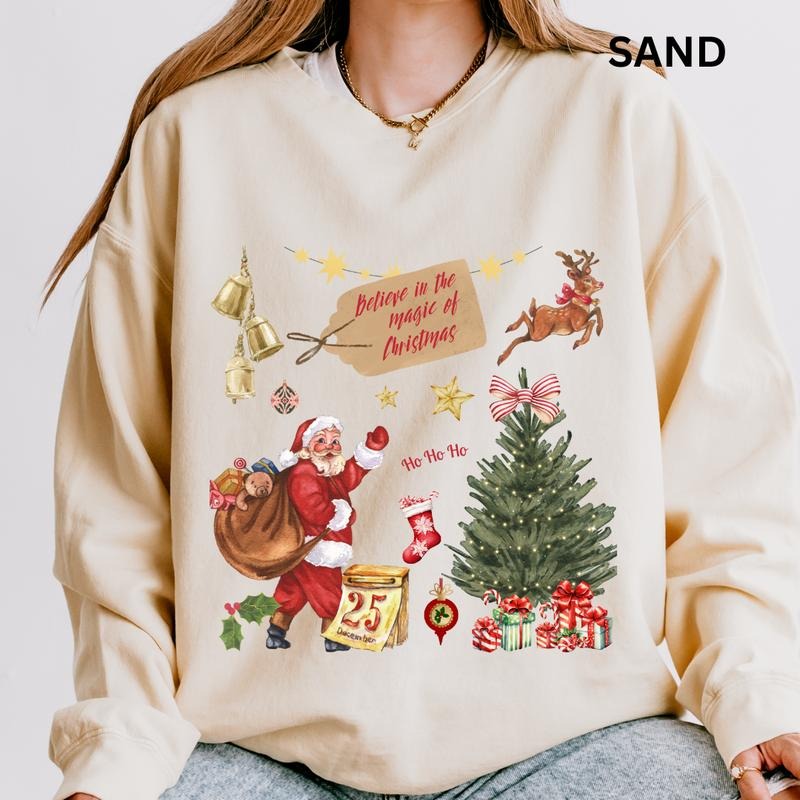 Believe in the Magic Of Christmas Sweatshirt,  Christmas Graphic Sweatshirt for Men and Women - Pullover, Comfortable...