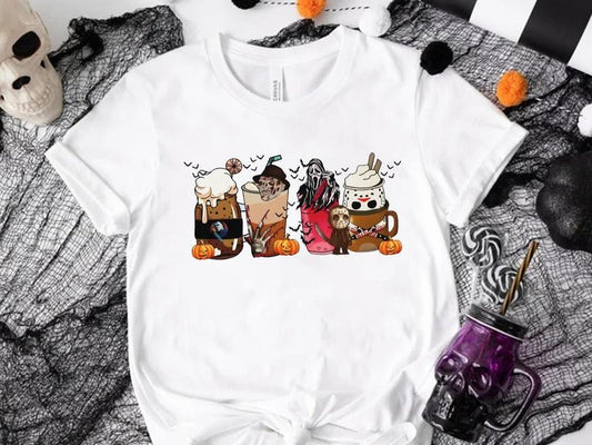 [Bella Canvas] Horror Coffee Halloween Shirt Hoodie, Sweatshirt | WearSparks.com
