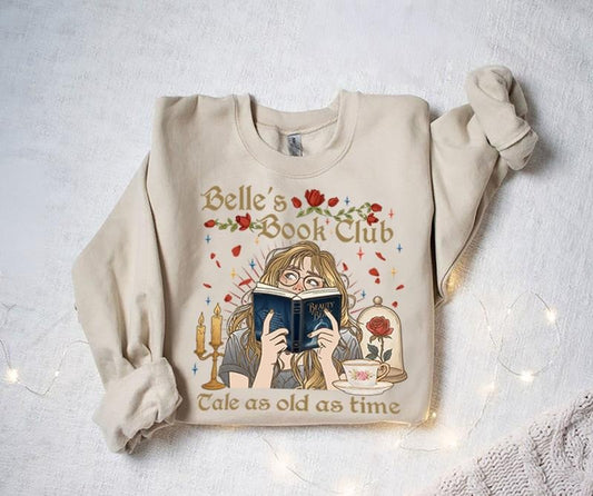 Belle's Book Club Shirt, Gift for her Sweatshirt, Booktok Shirt, Book lover T Shirt, Sweatshirt, Hoodie, Bookworm Tee