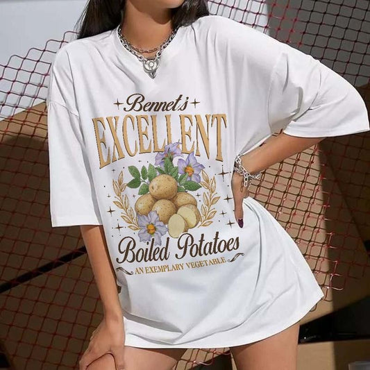 Bennet's What Excellent Boiled Potatoes Pride & Prejudice T-shirt, Mr. Collins Quotes Sweatshirt, Romantic Book Lover...
