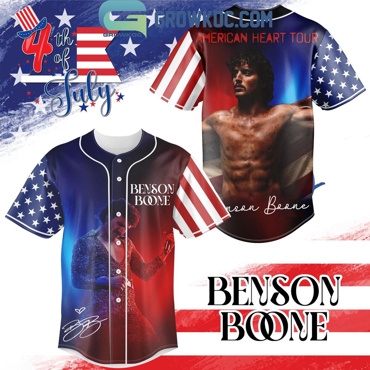 Benson Boone American Heart Tour 4th Of July Baseball Jersey