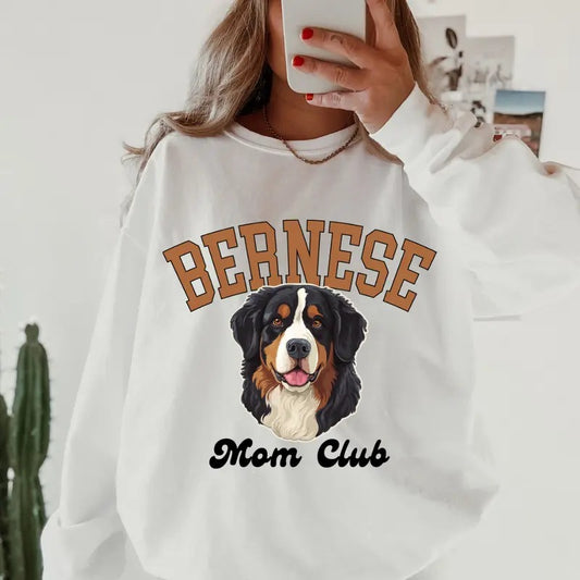 Bernese Mom Club Sweatshirt ~ Sweatshirt Unisex Apparel Relaxed Fit Printed in the USA Clothing Womenswear Casual and...