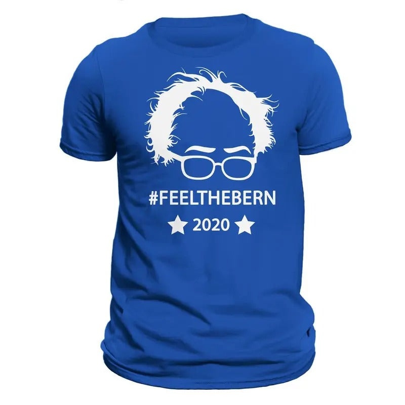 Bernie Sanders 2020 #FEELTHEBERN Men's T-Shirt - All Colors Casual Crewneck Hoodie, Sweatshirt | WearSparks.com