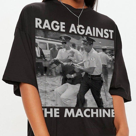 Bernie Sanders,Fight Oligarchy Tour Shirt, Political Activism T-Shirt,1963 Arrest Photo, Rage Against The Machine,...