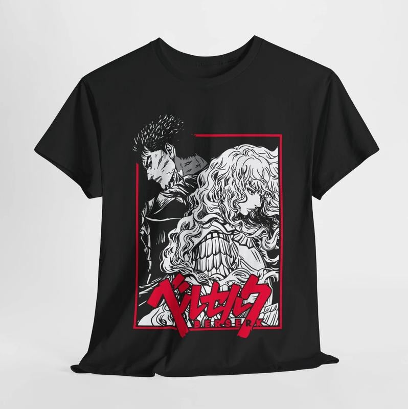 Berserk T-Shirt, Anime Shirt, Fire Style, Japanese Anime, Manga Shirt, Anime Lover Shirt, Graphic Anime Tee, Over Sized...