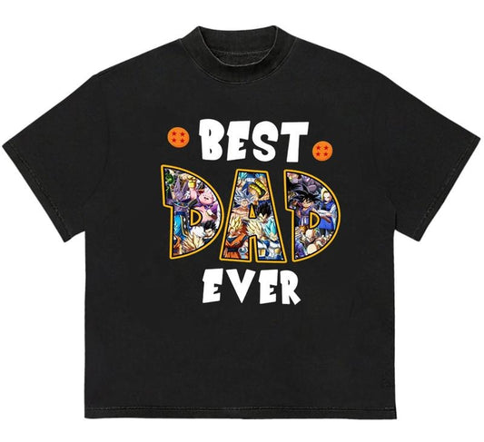 Best Dad Ever Dragonball Z T-Shirt Trendy Gift for Him Edgy Streetwear Hoodie, Sweatshirt | WearSparks.com