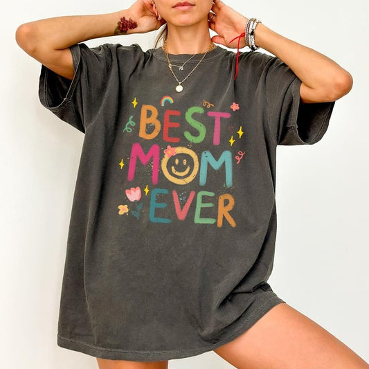 Best Mom Ever Comfort Colors Shirt, Mom Life T-shirt, Mothers Day Graphic Tee, New Mom Gift, Gift For Her, Mother's Day...