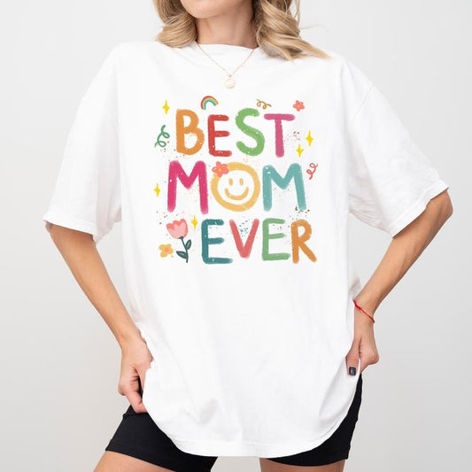 Best Mom Ever Comfort Colors Shirt, New Mom Gift, Mom Life Outfits, Mothers Day Graphic Tee, Mother's Day Gift, Gift For...