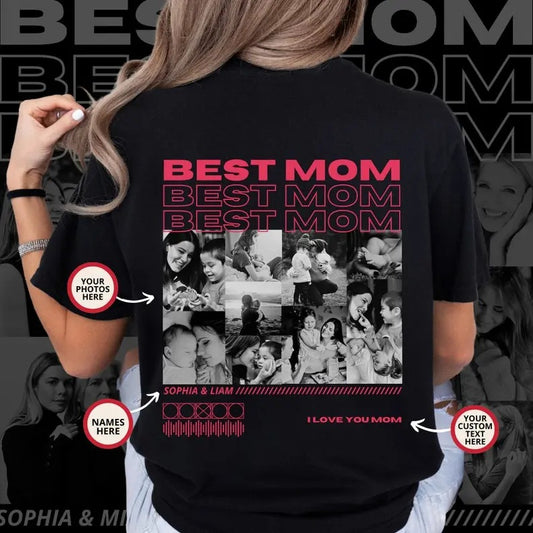 Best Mom Shirt, Only You Shirt, Mom Collage T-Shirt, Custom Mom Photo Shirt, Mother's Day Shirt, Custom Mama Shirt, Gift...