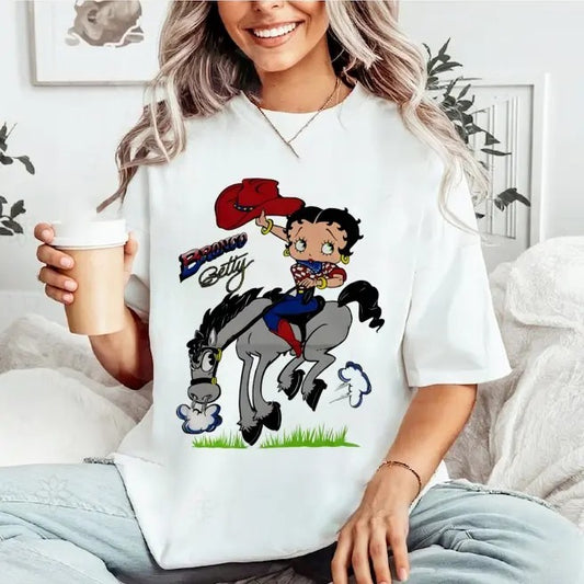 Betty Boop Shirt, Betty Boop Cowboys Shirt, Betty Boop Tee Shirt, Funny Shirt, Gift For Betty Boop Fan Hoodie, Sweatshirt