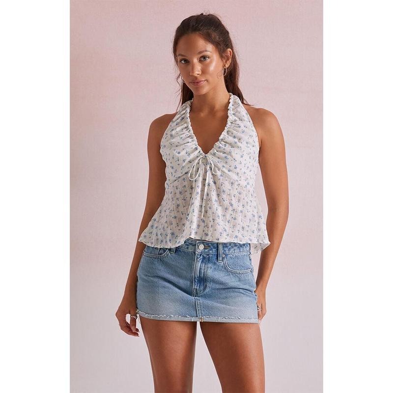 Beverly and Beck Women's Olivia Floral Halter Top T-Shirts, Hoodie, Sweatshirt | WearSparks.com