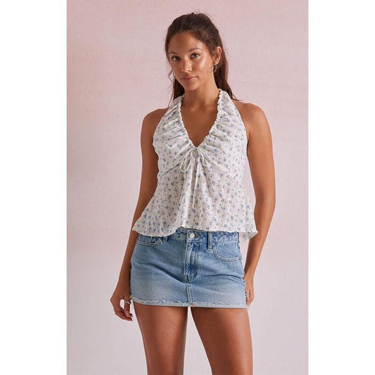 Beverly and Beck Women's Olivia Floral Halter Top T-Shirts, Hoodie, Sweatshirt | WearSparks.com