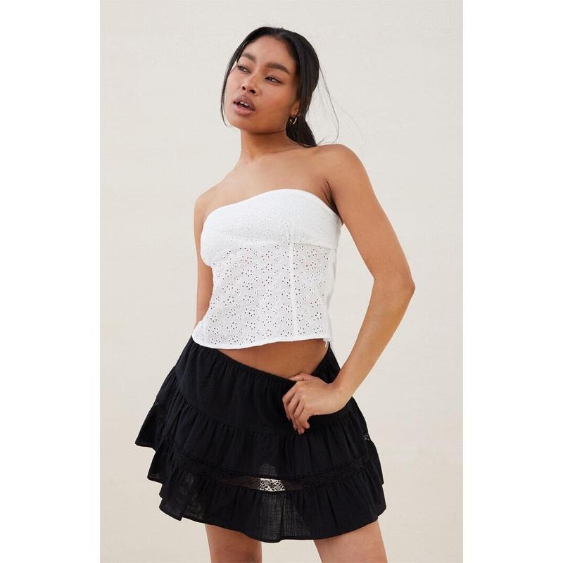 Beverly and Beck Women's Tiered Mini Skort - Multicolor T-Shirts, Hoodie, Sweatshirt | WearSparks.com