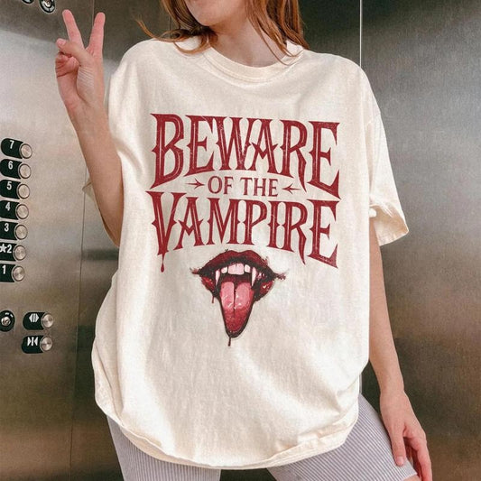 Beware Of A Vampire Shirt, Funny Astarion Game Fan T Shirt, Astarion Dark Humor BG3 Apparel, High Elf Game Hoodie, Sweatshirt