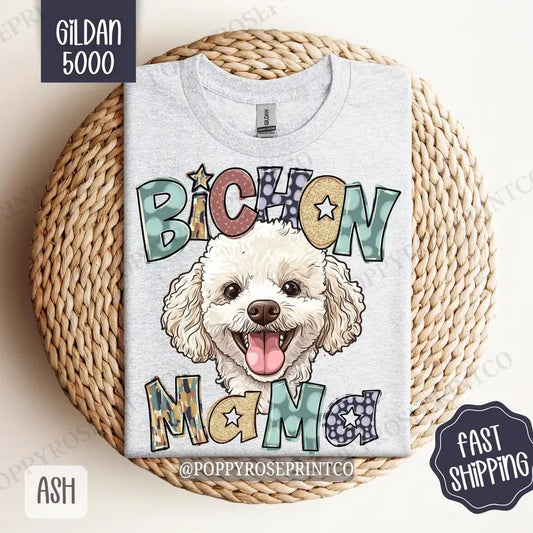 Bichon Mama Shirt Gildan, Dog Mom Women's Tee, Cute Bichon Frise Mama Women's Tshirt Plus Sizes Hoodie, Sweatshirt