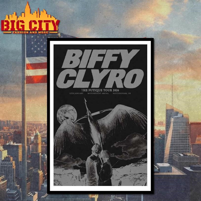 Biffy Clyro The Futique Tour 2026 12th January Motorpoint Arena, Nottingham, UK Poster Shirt