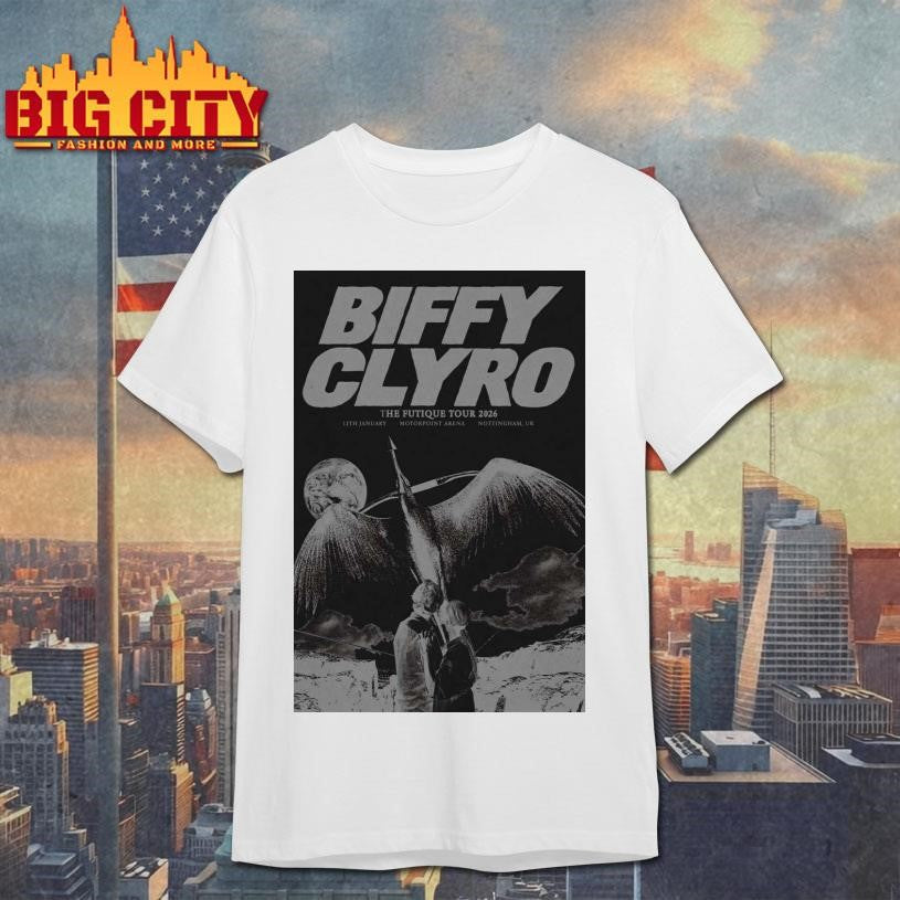 Biffy Clyro The Futique Tour 2026 12th January Motorpoint Arena, Nottingham, UK Poster Shirt