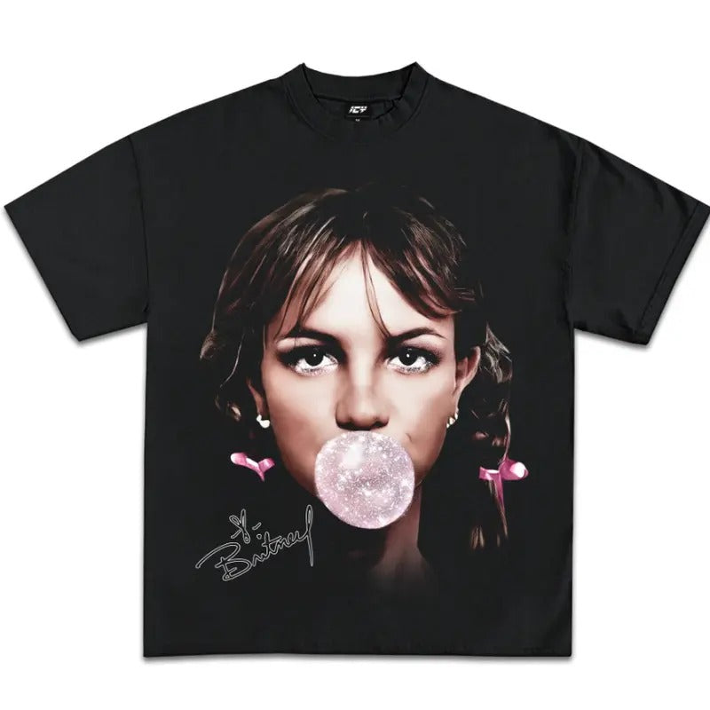 Big Face Britneyyy Graphic Black T-Shirt Hoodie, Sweatshirt | WearSparks.com