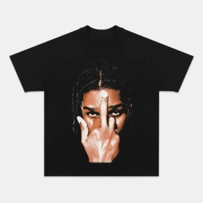 Big Face Rap Graphic Tee featuring ASAP Rocky - Retro and Bold Hoodie, Sweatshirt | WearSparks.com