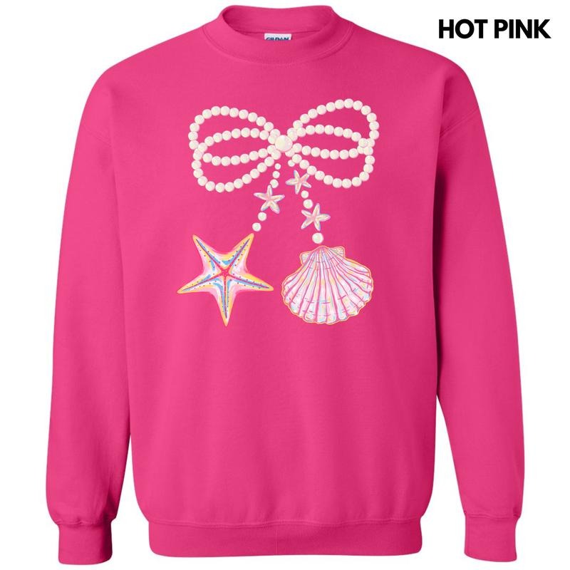 Big Seashell & Starfish Bow Sweatshirt 'NLB' T-Shirts, Hoodie | WearSparks.com