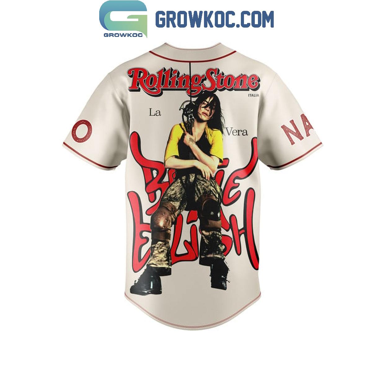 Billie Eilish La Vera Rolling Stone Personalized Baseball Jersey