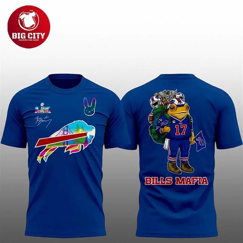 Bills Mafia x Bad Bunny Bowl LX Two Sided Shirt