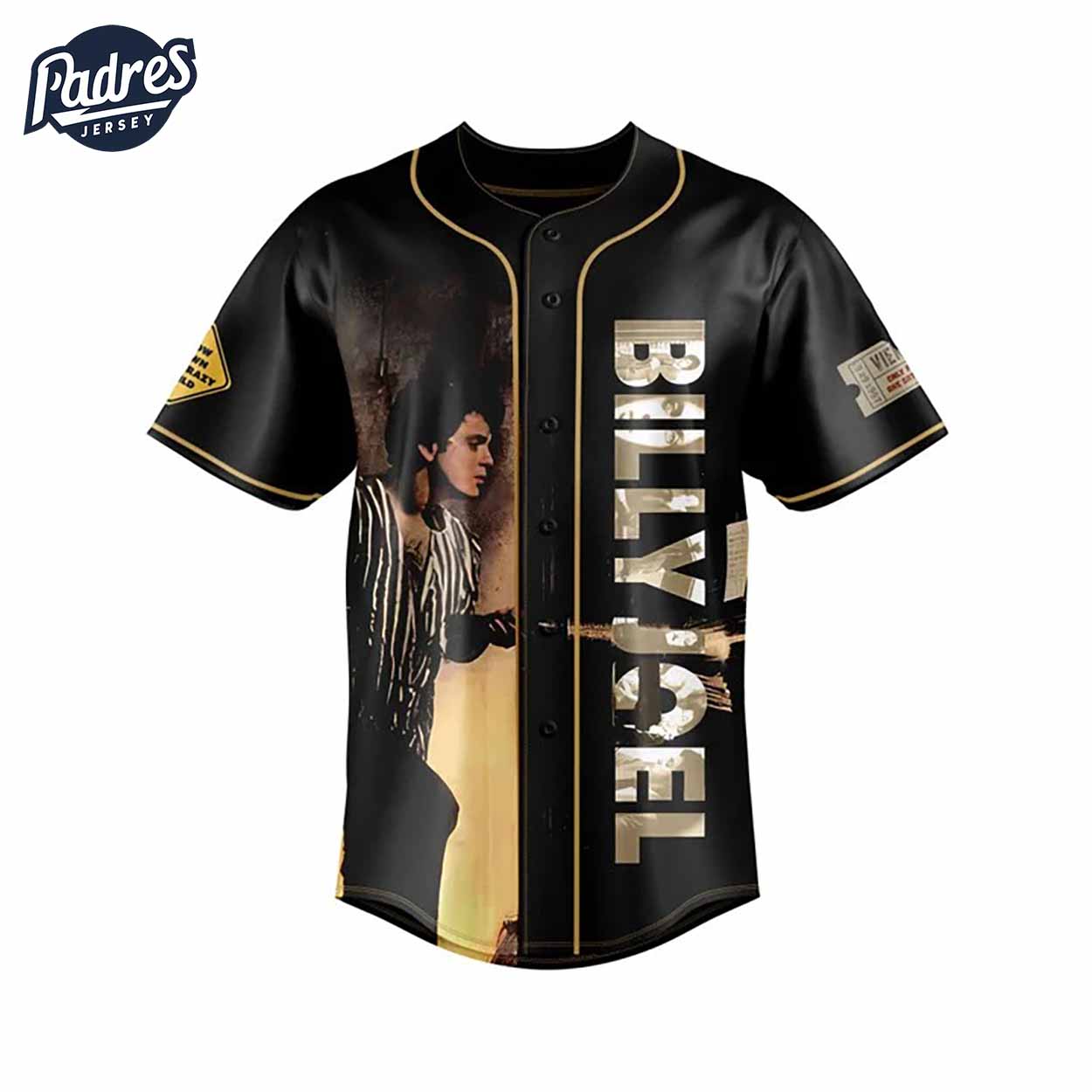 Billy Joel Baseball Jersey - Music Merch - Padres Jersey Oasis: Elevate Your Baseball Style Game T-Shirts,... (Image 3)