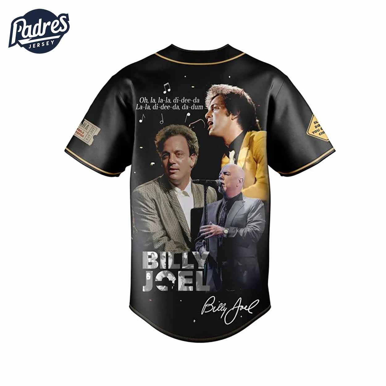 Billy Joel Baseball Jersey - Music Merch - Padres Jersey Oasis: Elevate Your Baseball Style Game T-Shirts,... (Image 4)