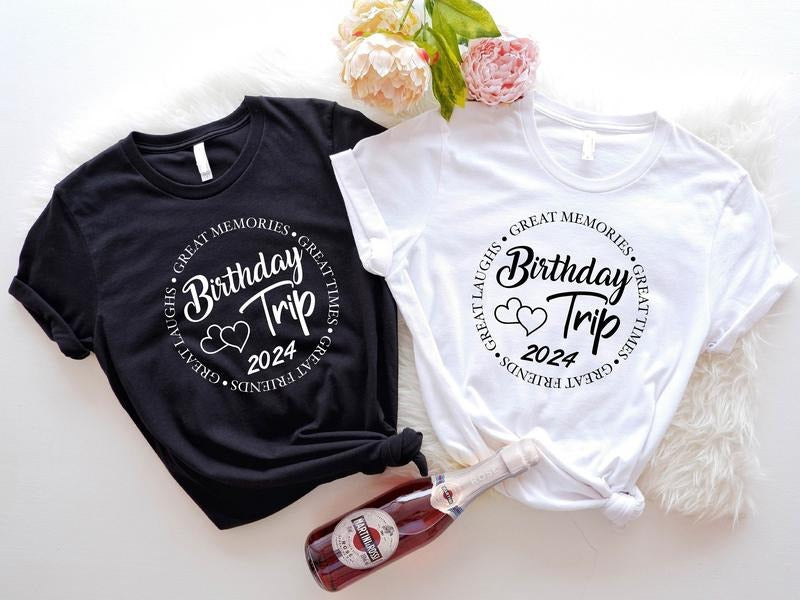 Birthday Trip 2024 Shirt, Matching Birthday Squad T-Shirt, Bday Family Vacation Tee, Birthday Gift Shirt, Birthday Crew...