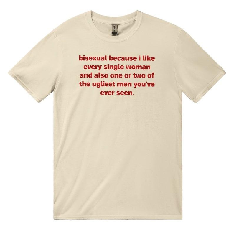 Bisexual because i like every single woman, Bi Pride Shirt Bisexual Shirt, Bisexual Pride, Bi Pride Clothing, Queer Owned...