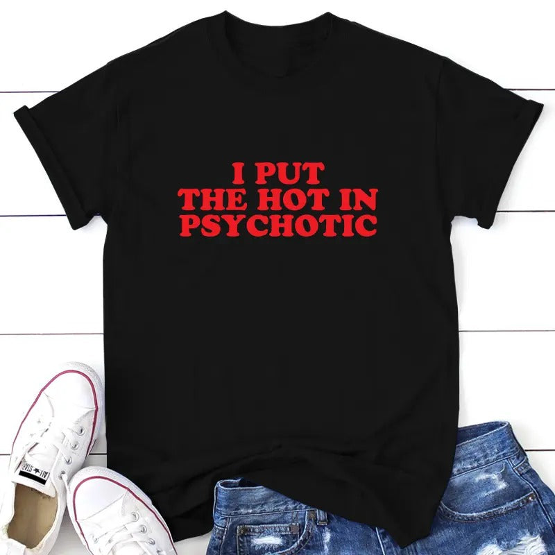 Psychotic Apparel, Proudly Printed In The USA, Tee,  Gray / White / Blue / Black #sassy #cute Hoodie, Sweatshirt