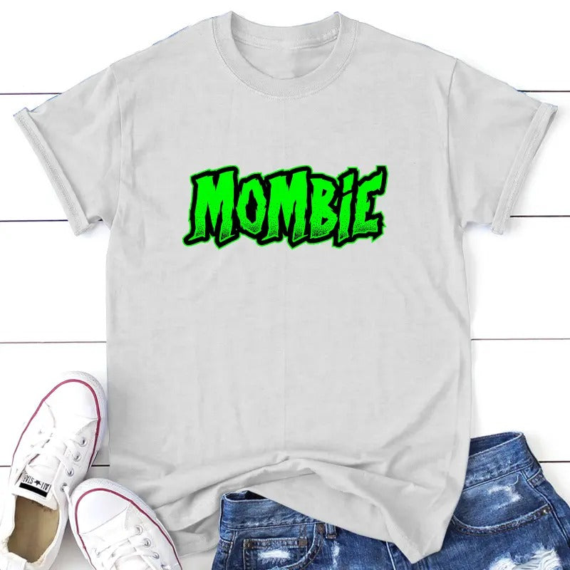 Mombie Apparel, Proudly Printed In The USA, Tee,  Gray / White / Blue / Black #sassy #cute Hoodie, Sweatshirt