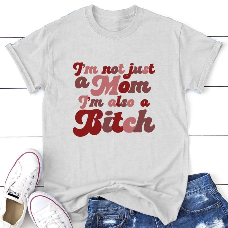 Not Just A Mom Apparel, Proudly Printed In The USA, Tee,  Gray / White / Blue / Black #sassy #cute Hoodie, Sweatshirt