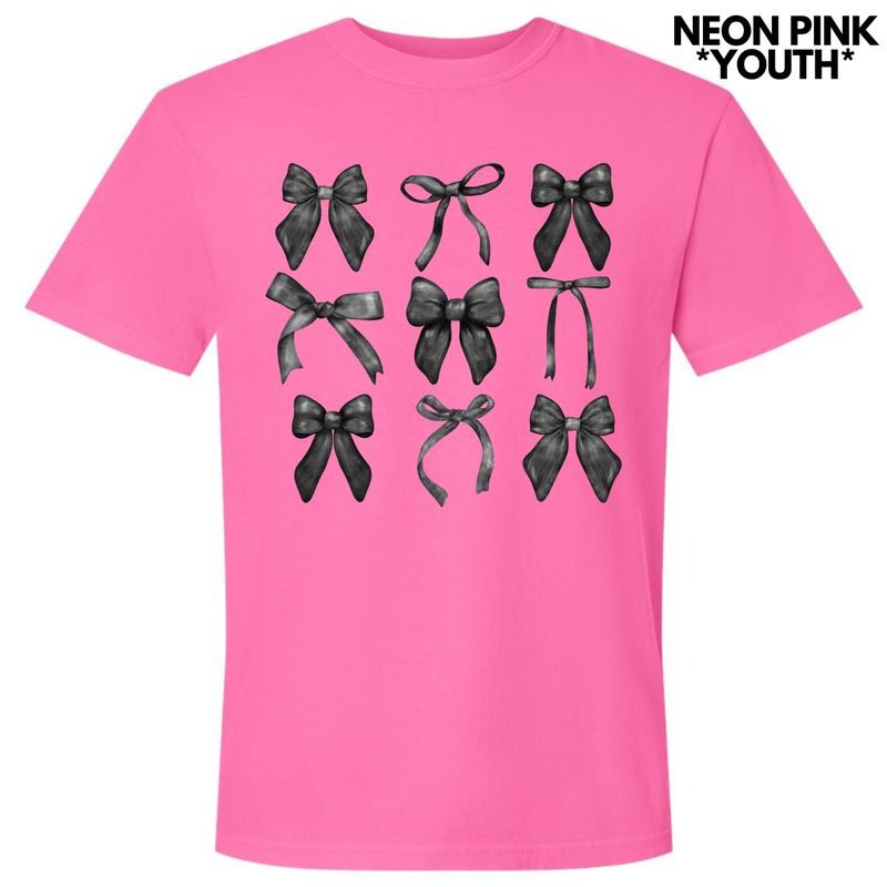 *** Black Bow Coquette Comfort Colors T-Shirt (Youth) 'NLB' Hoodie, Sweatshirt | WearSparks.com