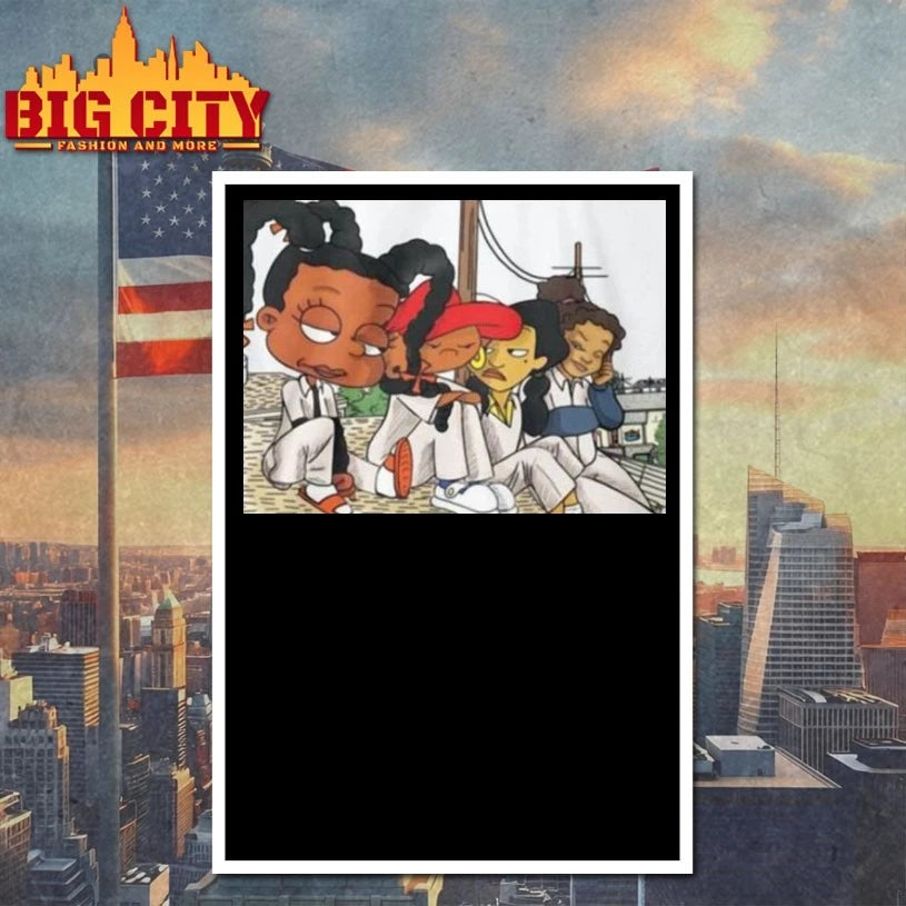 Black Cartoon Characters Set It Off Shirt